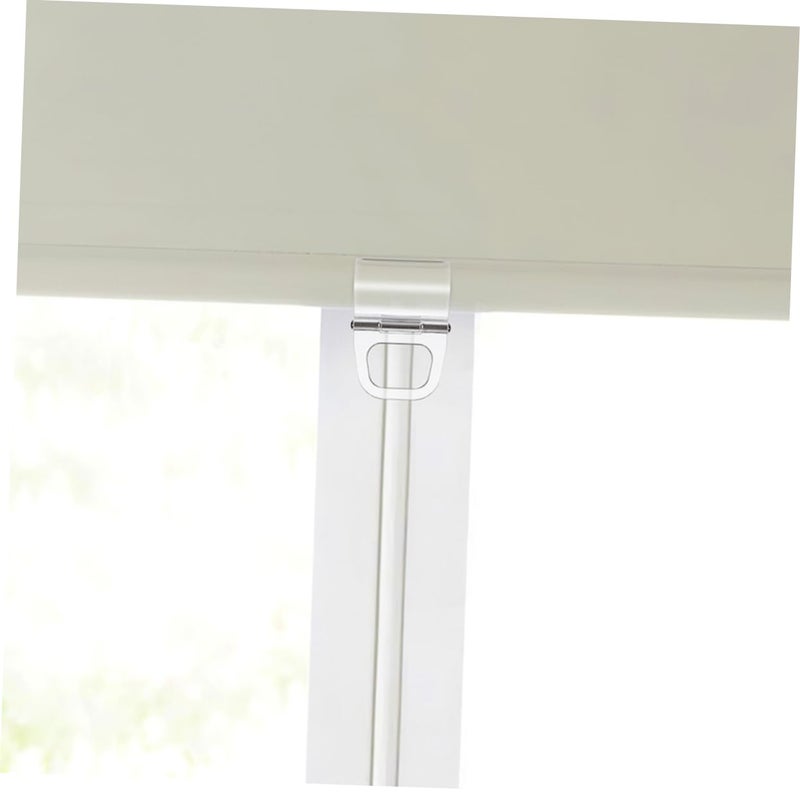 2 Pack White Roller Blind Pull Handles Hidden Valance Clips Hardware Accessories - Image 5