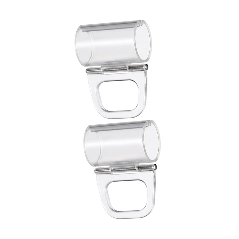 2 Pack White Roller Blind Pull Handles Hidden Valance Clips Hardware Accessories - Image 2