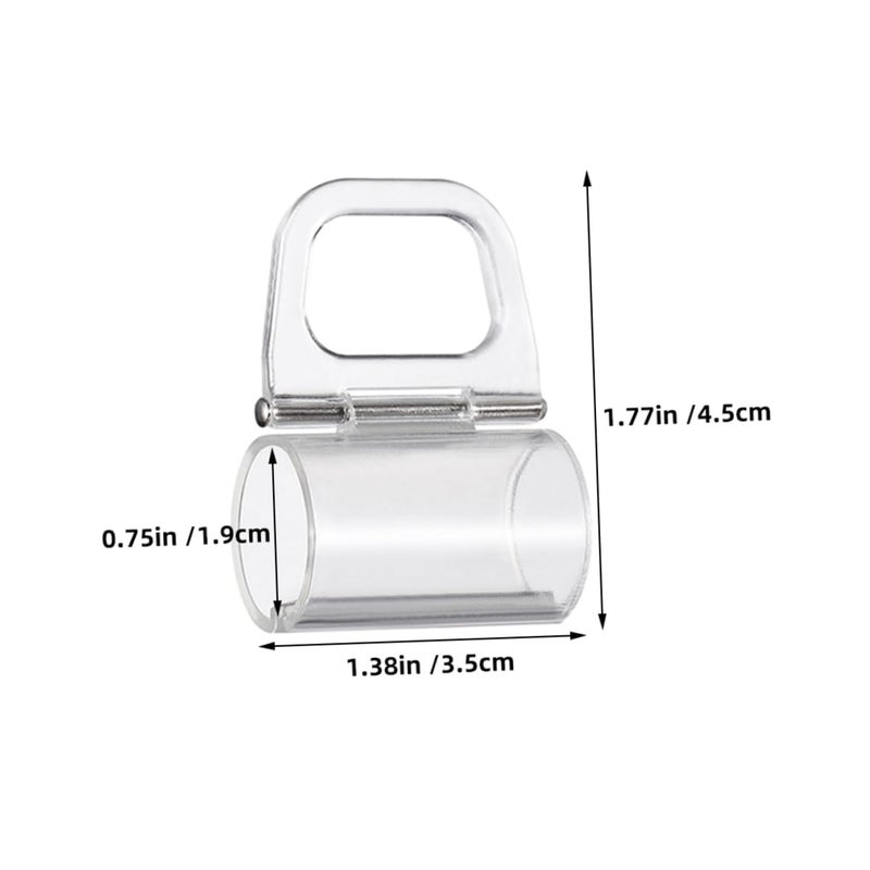 2 Pack White Roller Blind Pull Handles Hidden Valance Clips Hardware Accessories - Image 3