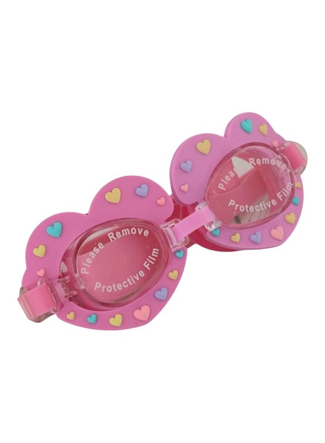 Yellow Bee Charming Swimming Goggles with Colorful Heart Accents for Girls, Pink - Image 3