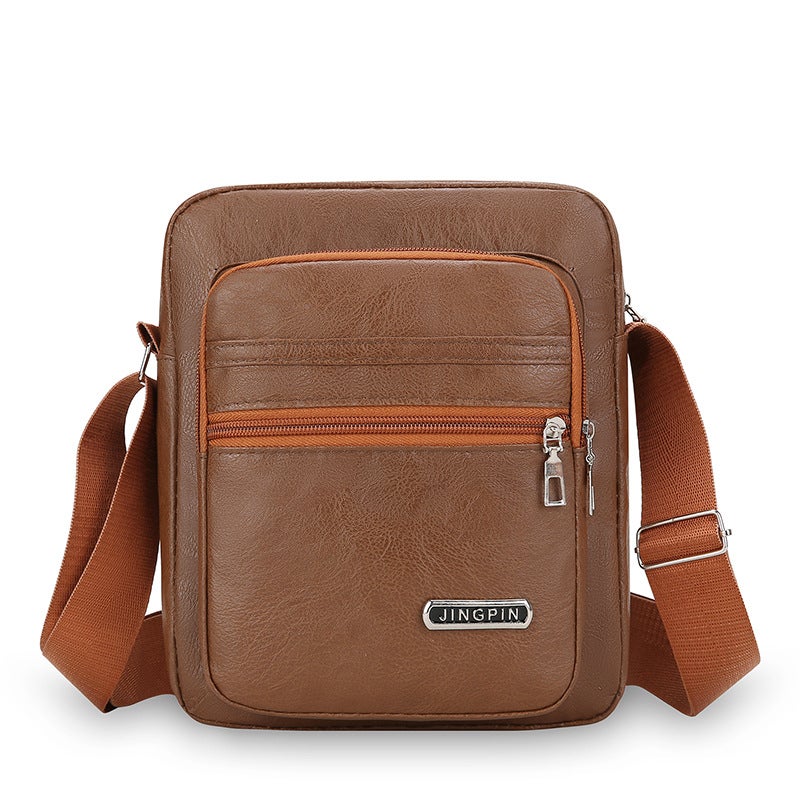 Men's PU Leather Crossbody Shoulder Bag, Business Casual, Large Capacity - Image 5