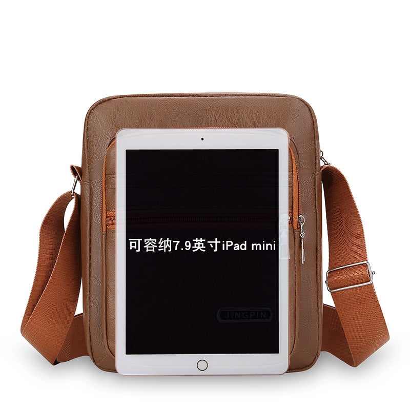 Men's PU Leather Crossbody Shoulder Bag, Business Casual, Large Capacity - Image 2