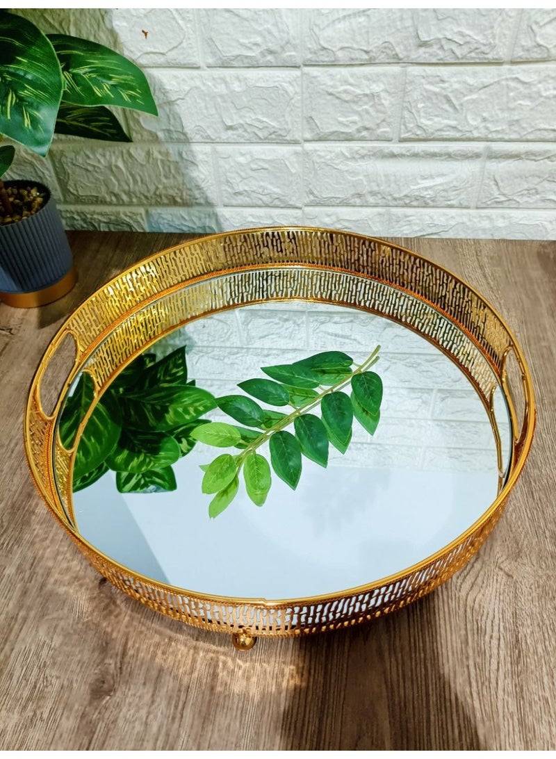 طقم صنيه تقديم مرايا مقاس 40*40 تسع 12فنجان قهوه - Image 2