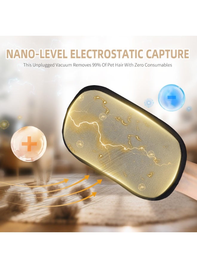 2𝑷𝒄𝒔 Pet Hair Removal Glove for Cats & Dogs, Newly Pro Five-Finger Electrostatic Pet Hair Remover Gloves, Reusable & Washable Magic Brush Pet Hair Removal Tool for Couch, Clothing, Carpet, Car Seat - Image 3