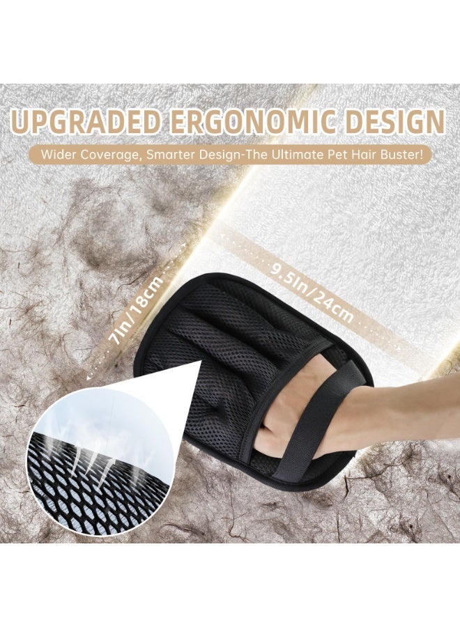 2𝑷𝒄𝒔 Pet Hair Removal Glove for Cats & Dogs, Newly Pro Five-Finger Electrostatic Pet Hair Remover Gloves, Reusable & Washable Magic Brush Pet Hair Removal Tool for Couch, Clothing, Carpet, Car Seat - Image 2