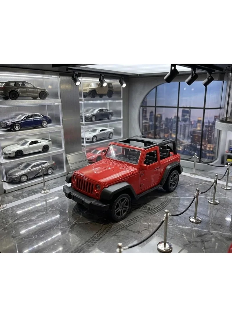 تولي سيارة مكشوفة معدنية مصبوبة بالقوالب (Die-cast) تعمل بنظام السحب للخلف، مزودة بالموسيقى والأضواء وأبواب يدوية الفتح، باللون الأحمر، بحجم عبوة 15.8 × 6 × 6.8 سم.
