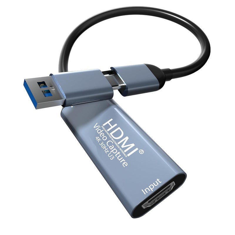 Sounce بطاقة التقاط HDMI مع بطاقة التقاط فيديو USB 3.0 للألعاب، البث، التسجيل والفيديو | دعم دقة Full HD 1080p/ 60FPS | توافق واسع | HDMI إلى USB | بطاقة التقاط USB C - Image 1