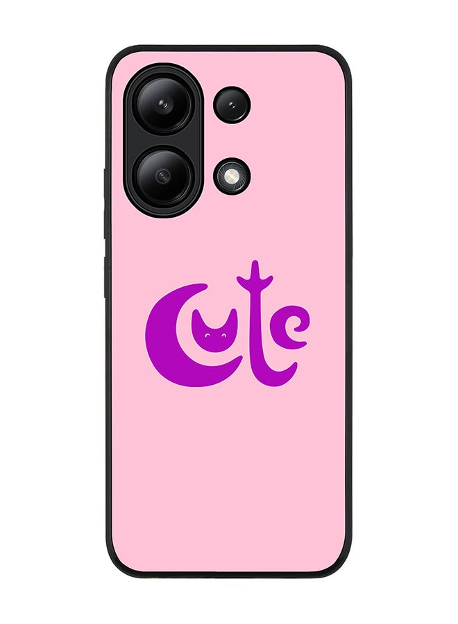 Stylizedd Rugged Black edge case for Xiaomi Redmi Note 13 4G, Slim fit Soft Case Flexible Rubber Edges Anti Drop TPU Gel Thin Cover -  Cute - Image 1