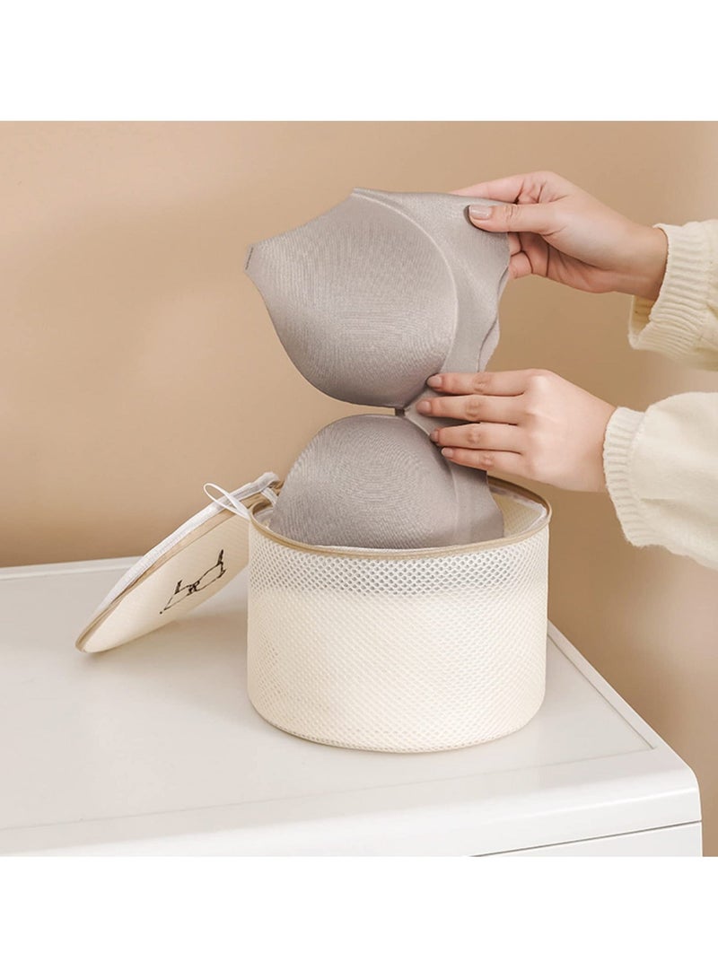 Mesh Laundry Bags, 6 Pcs Reusable Double Layer Thickened Washing Bags, Durable Wash Bags for Machine Use, Ideal for Tops, Skirts, Trousers, Socks, Underwear, Bras, Beige  - Image 5