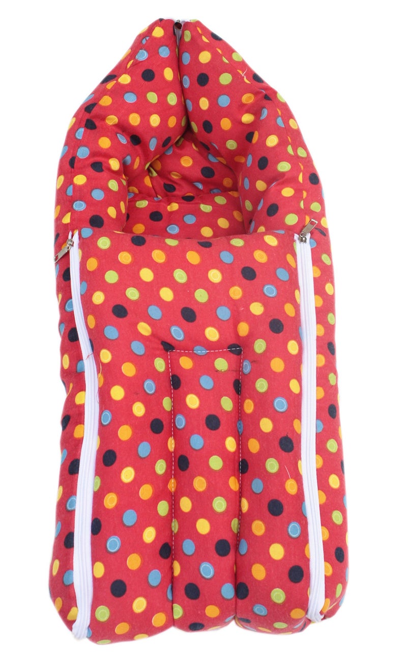 Amardeep Red Dotted Baby Sleeping Bag Cum Baby Carry Bag 64 * 41 cms - Image 3