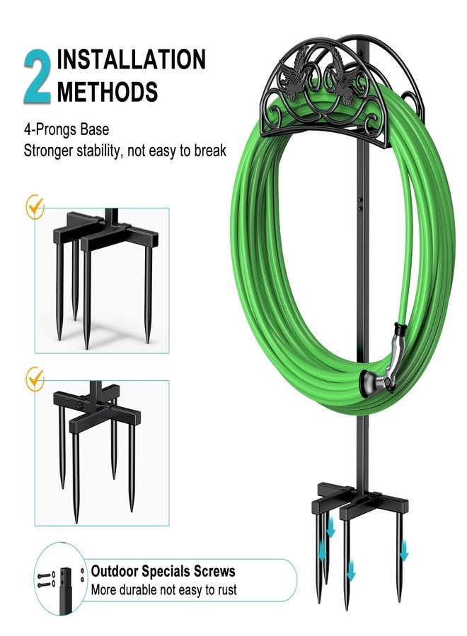 Keten Garden Hose Holder, Detachable Metal Water Hose Holder Stand, Heavy Duty Freestanding Garden Hose Reel Rack and Hose Storage Organizer for Outside Yard - Image 5