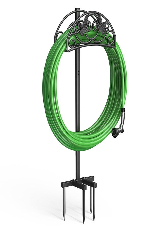 Keten Garden Hose Holder, Detachable Metal Water Hose Holder Stand, Heavy Duty Freestanding Garden Hose Reel Rack and Hose Storage Organizer for Outside Yard - Image 1