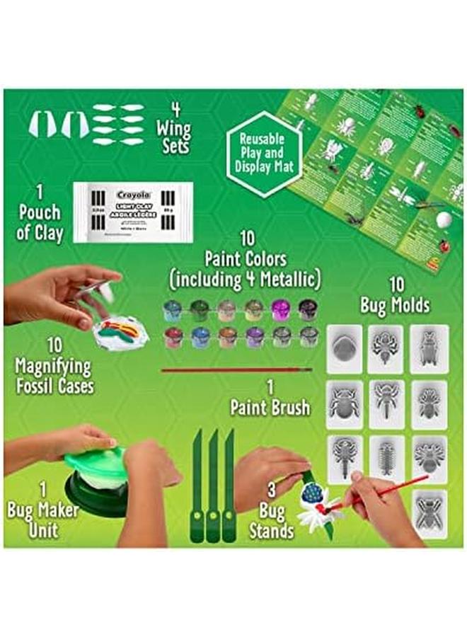 Crayola Metallic Clay Art Kit With Paints Fossil Molds Gift For Kids Ages 7 8 9 10 - Image 2