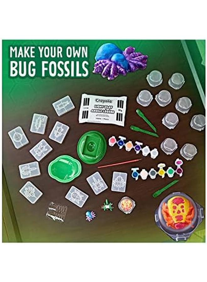 Crayola Metallic Clay Art Kit With Paints Fossil Molds Gift For Kids Ages 7 8 9 10 - Image 3