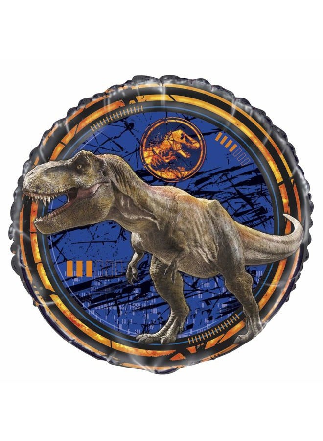 Unique Jurassic World 2 Round Foil Party Balloon - 18" | Black | 1 Pc