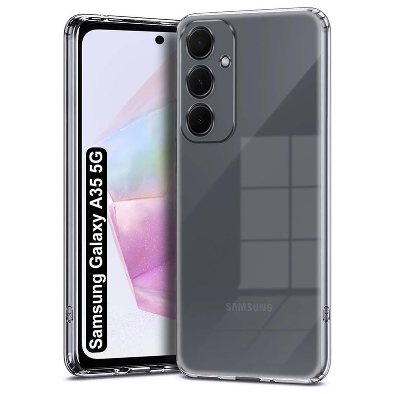 Nishtech غطاء خلفي شفاف هجين ناعم رفيع مضاد للغبار لجهاز سامسونج جالكسي A35 5G (2024) مع حماية الكاميرا - Image 1