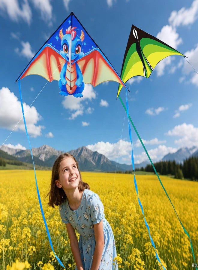 YFAFENGS 3 Pack Butterfly Delta Dragon Kites for Adults & Kids, Easy Fly Kites for Beginners to Professionals, Outdoor Fun for Beach, Lake, Backyard, Park & Halloween Festival Activities - Image 3