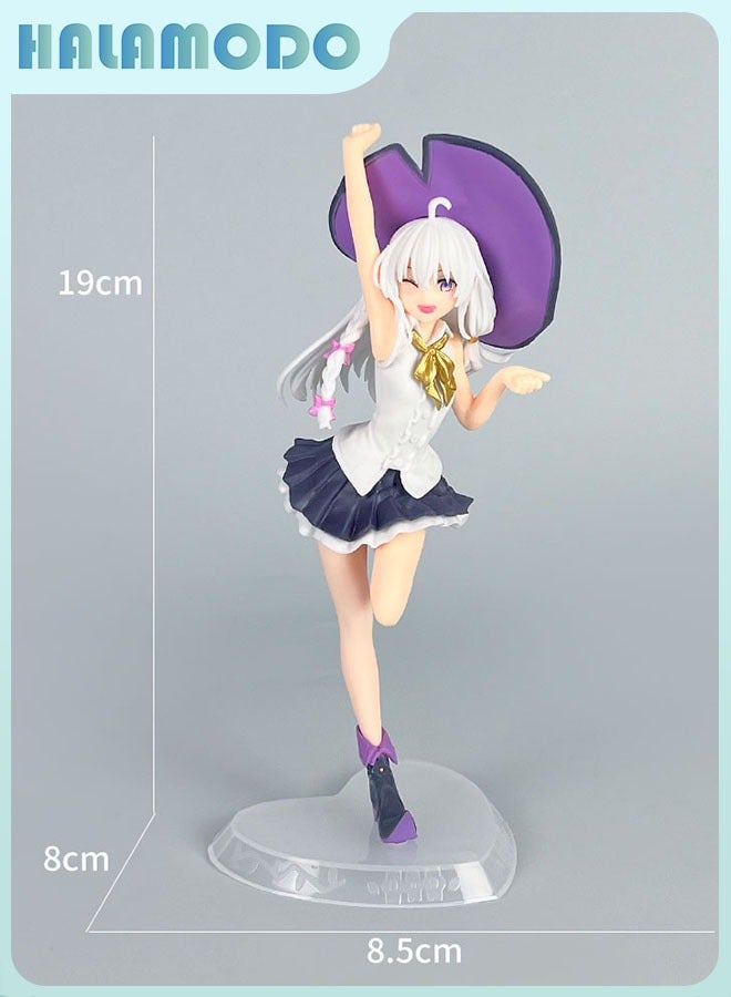 HALAMODO The Journey of Elaina Premium Standing Figurine of Hat - wearing Youthful Elaina with Fine Details for Impressive Desk Adornment 19 cm - Image 2