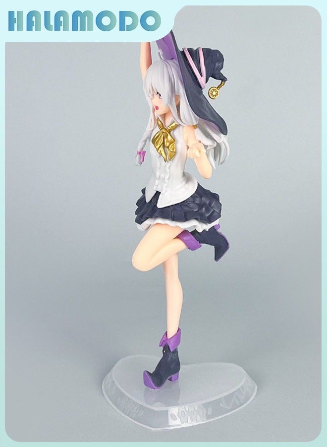 HALAMODO The Journey of Elaina Premium Standing Figurine of Hat - wearing Youthful Elaina with Fine Details for Impressive Desk Adornment 19 cm - Image 5