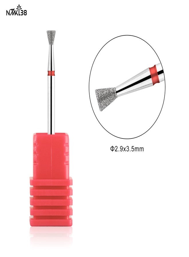NMKL38 Tapered Diamond Nail Drill Bits for Nail Prep 3/32 Shank efile Bit Cuticle Cleaner Tool - Image 2