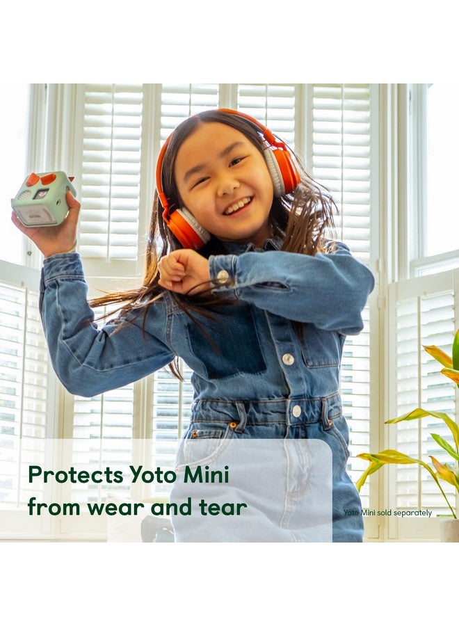 YOTO Yoto Mini Adventure Jacket in Fruit Punch (Orange) with Matching Wrist Lanyard - Accessory for Kids Mini Audio Device, Anti-Slip Silicone Skin Cover, Fitted Protective Sleeve Case  - Image 4