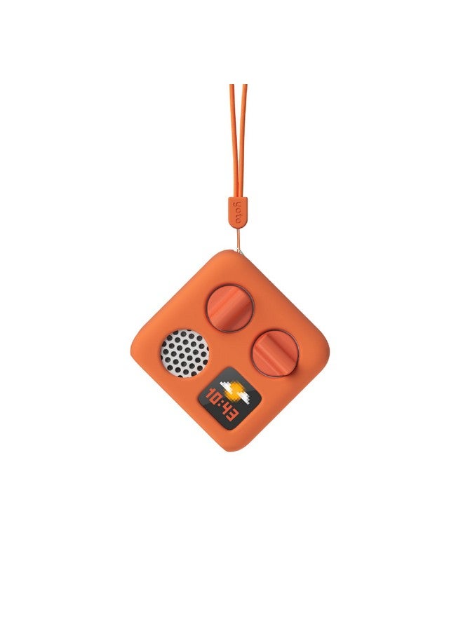 YOTO Yoto Mini Adventure Jacket in Fruit Punch (Orange) with Matching Wrist Lanyard - Accessory for Kids Mini Audio Device, Anti-Slip Silicone Skin Cover, Fitted Protective Sleeve Case  - Image 1