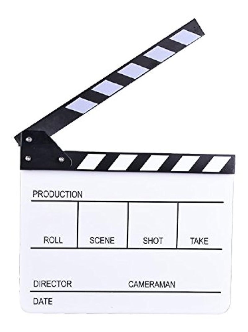 E-Image Professional White Big Clapper Board with White and Black Stripe Slate for Film Video Movie Film Shooting (ECB-03) - Image 3