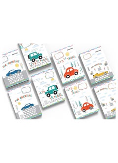 Mintra Pack of 5 Mintra Stapled Notebook, 5x5 Square 60 Sheets (multicolor, multi shapes)  - Image 5
