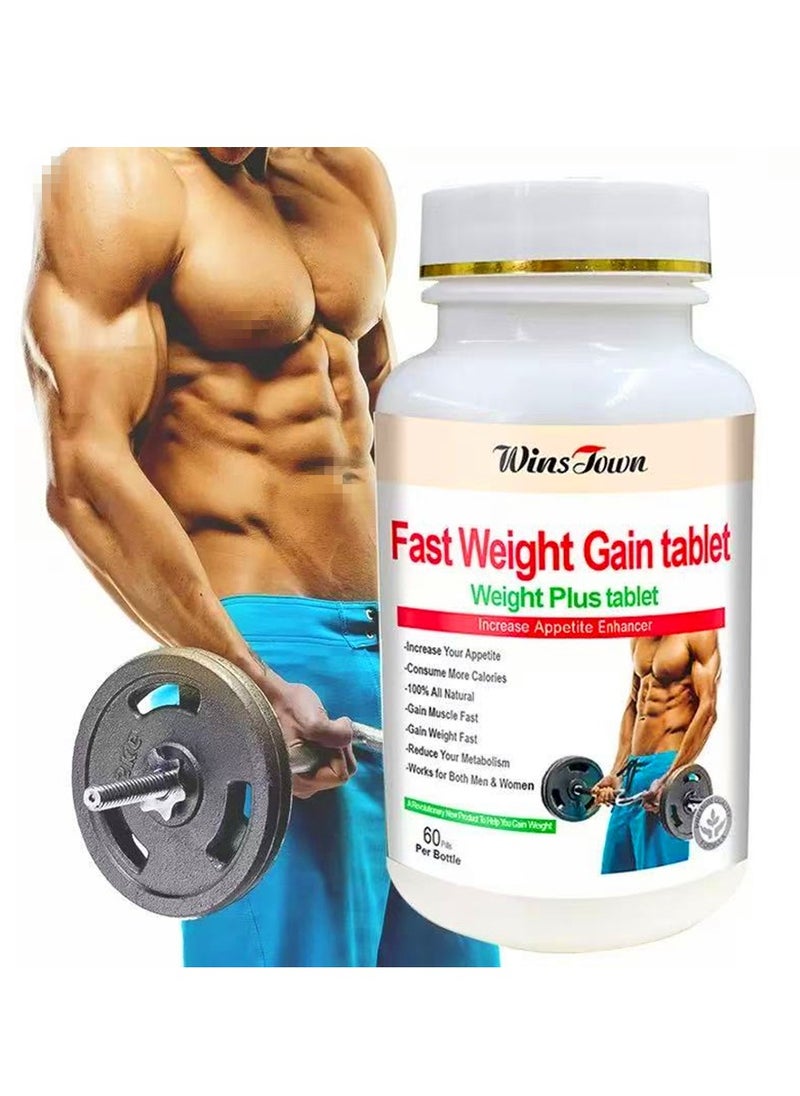 Wins Town Gain Appetite Booster Muscle Growth Weight Gain and Digestion Support Pills for Men and Women to Eat More Natural Herbs Supplement 60 Capsules  - Image 3