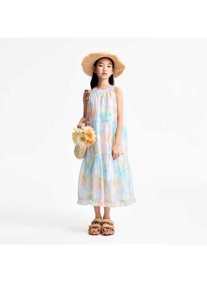 Annil Children's Wear Girls' Sleeveless Dress Summer New Fairy Dress Sweet And Colorful Vest Dress - Image 4