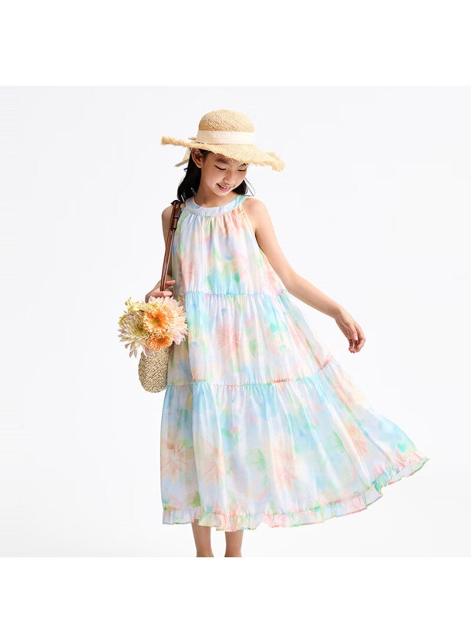 Annil Children's Wear Girls' Sleeveless Dress Summer New Fairy Dress Sweet And Colorful Vest Dress - Image 3