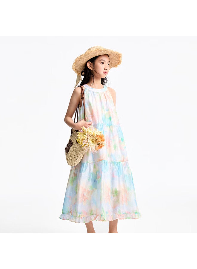 Annil Children's Wear Girls' Sleeveless Dress Summer New Fairy Dress Sweet And Colorful Vest Dress - Image 2