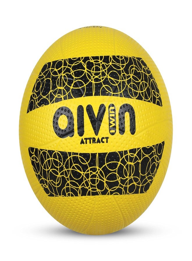 AIVIN كرة طائرة أيفن أتراكت، كرة ألعاب، كرة مباريات، كرة تدريب، كرة داخلية وخارجية، متينة للتدريب، مقاومة للماء ومناسبة لجميع الأسطح، (أصفر) مقاس 4 - Image 1