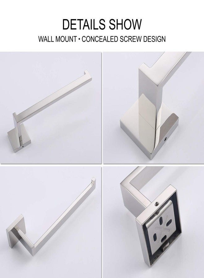 TASTOS Premium Stainless Steel Hand Towel Holder, Square Hand Towel Ring Heavy Duty Wall Mounted Modern Hand Towel Bar for Bathroom Kitchen, Polished Chrome - Image 5