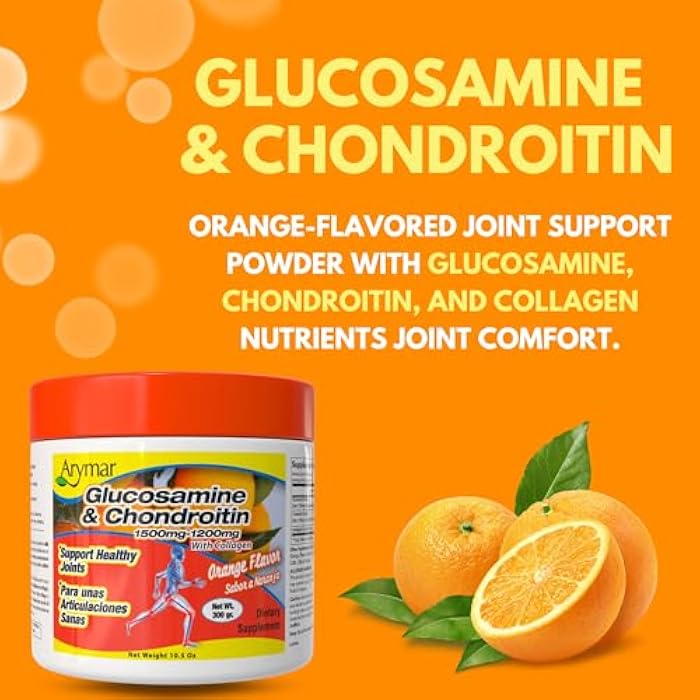 Arymar Glucosamine Chandroitin Powder (1500mg/1200mg) - Joint Health Support Supplement - Helps Maintain Mobility & Flexibility - High Absorption Formula - 300g (10.5 oz) - Image 5