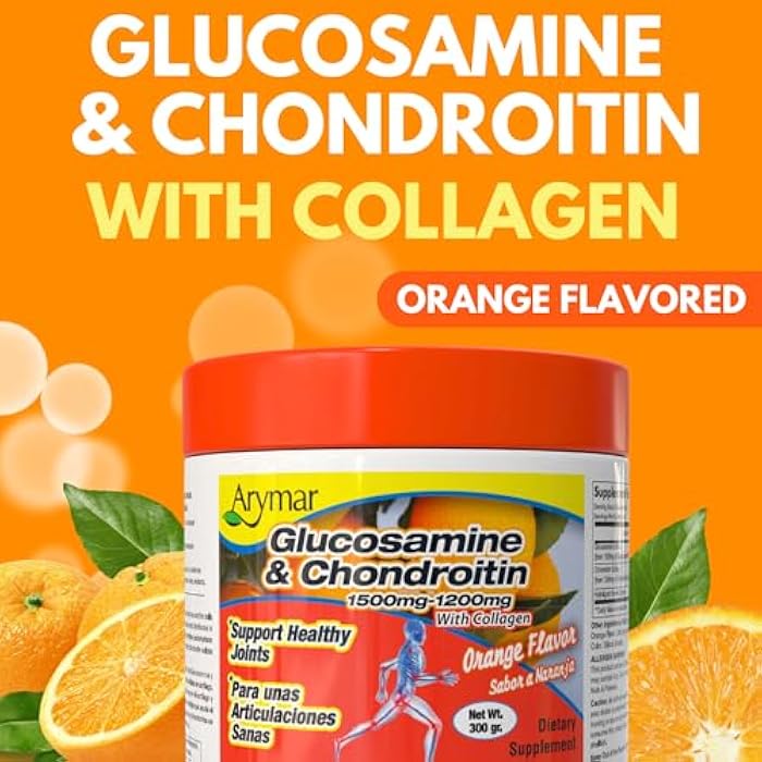 Arymar Glucosamine Chandroitin Powder (1500mg/1200mg) - Joint Health Support Supplement - Helps Maintain Mobility & Flexibility - High Absorption Formula - 300g (10.5 oz) - Image 2