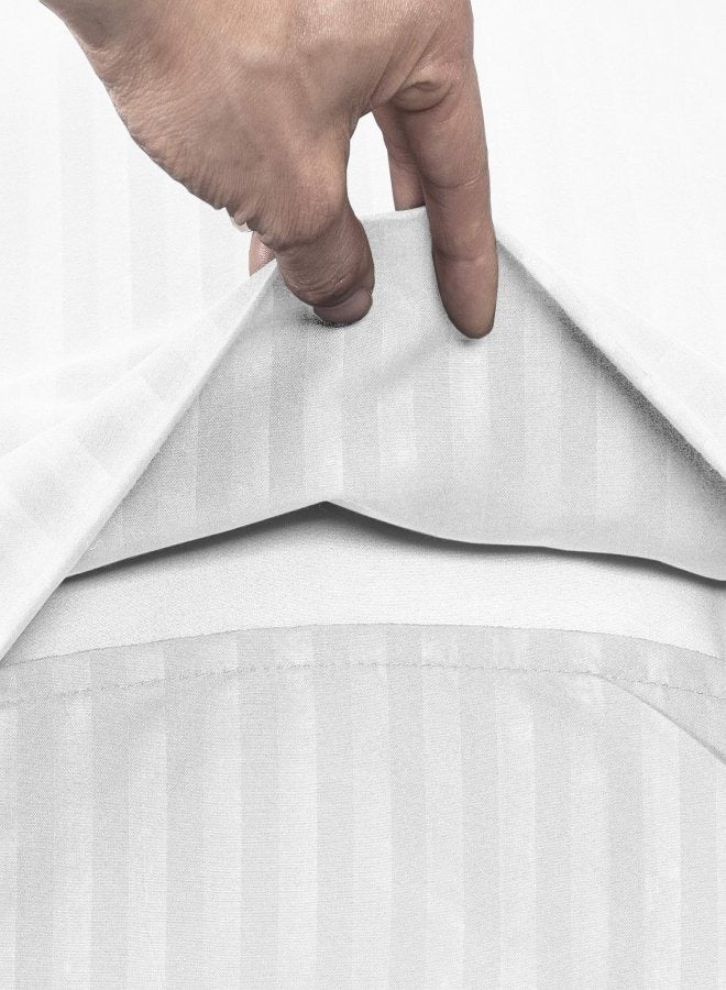 Cadrica 6 Piece Cotton Duvet Cover Set – Ultra-Soft, Premium Bedding Set with 1 Quilt Cover, 1 Fitted Sheet, and 4 Pillowcases – Luxurious, Breathable, and Wrinkle-Resistant – King Size - Image 4