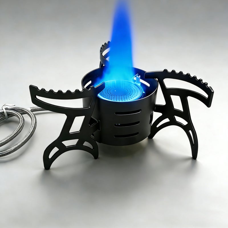 CAMPWOLF 6800W Foldable Camping Gas Stove â€“ High-Power Portable Stove for Outdoor Cooking, Windproof & Compact Design - Image 1