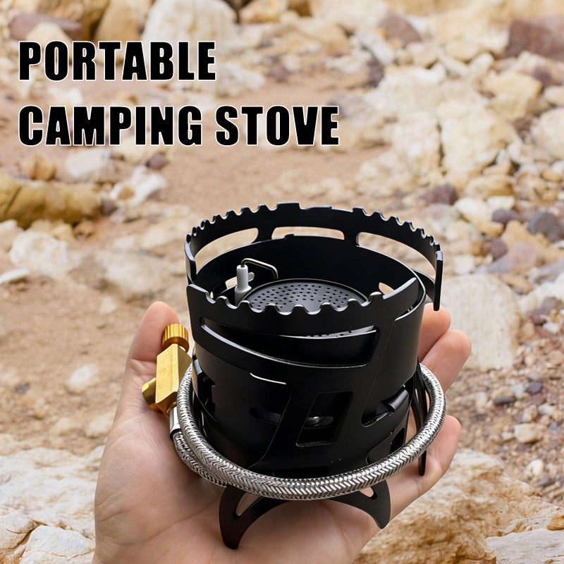 CAMPWOLF 6800W Foldable Camping Gas Stove â€“ High-Power Portable Stove for Outdoor Cooking, Windproof & Compact Design - Image 2