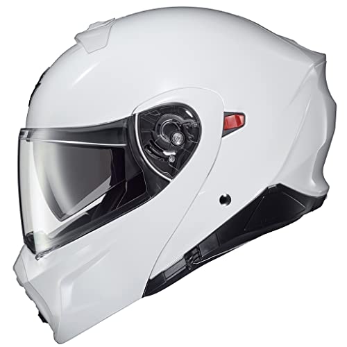 ScorpionEXO GT930 Open Full Face Transformer Adult Motorcycle Helmet Bluetooth Ready Speaker Pockets DOT ECE PJ Approved Solid Gloss White Large - Image 1