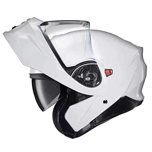 ScorpionEXO GT930 Open Full Face Transformer Adult Motorcycle Helmet Bluetooth Ready Speaker Pockets DOT ECE PJ Approved Solid Gloss White Large - Image 3
