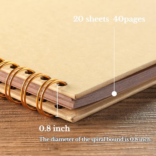 potricher 12 x 12 Inch DIY Scrapbook Album 40 Pages Hardcover Kraft Paper Scrap Book Photo Albums Memory Book for Wedding and Anniversary Family (Yellow, 12 Inch) - Image 4