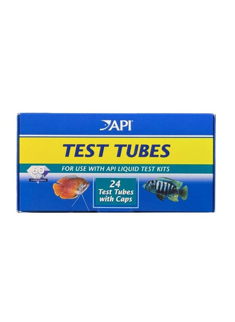 API REPLACEMENT PLASTIC TEST TUBES WITH CAPS For Any Aquarium Test Kit Including API Freshwater Master Test Kit 24-Count Box