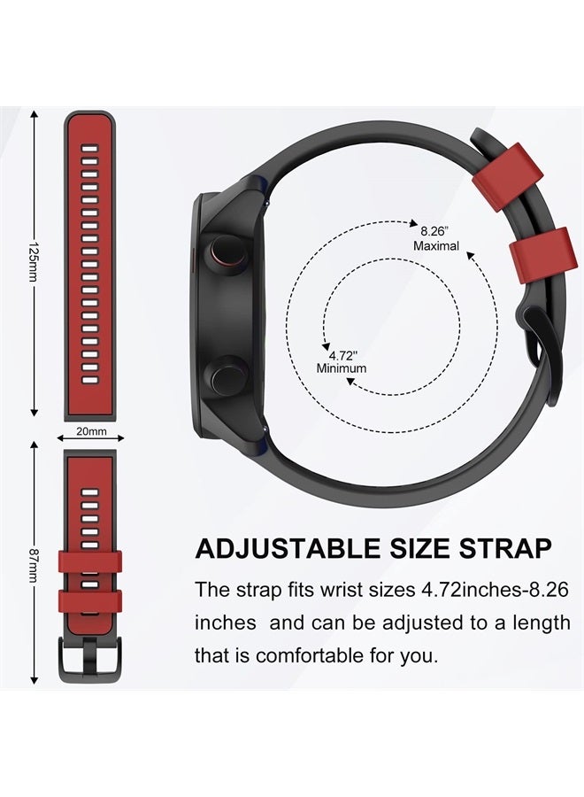 MYSNBKN for Garmin Vivoactive 3 Band, 20mm Silicone Replacement Bands for Galaxy Watch 3 41mm/Galaxy Watch 4 40mm 44mm/Active 2/Garmin Forerunner 245/Forerunner 645 - Image 5