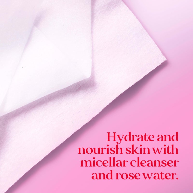 Burt's Bees Burtâ€™s Bees Micellar Rose Water Facial Towelettes, 100% Plant Based Cloth; 99% Natural Origin; Remove Makeup, Cleanse, Hydrate; No Greasy, Oily Residue; All Skin Types (Pack May Vary) - Image 3