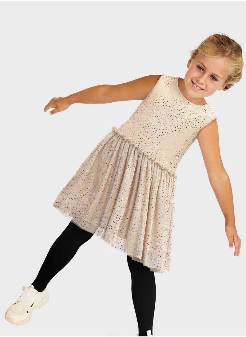 NAME IT - Kids Printed Midi Dress - Image 1