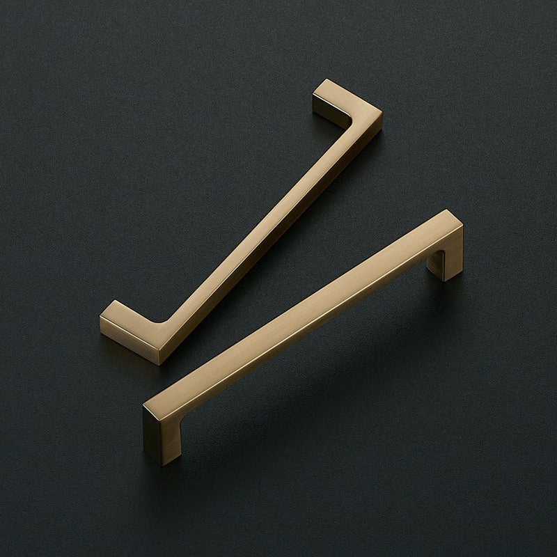 Ravinte 5 Pack Solid 5 Inch Square Cabinet Handles - Champagne Bronze Pulls for Drawers and Kitchen Cabinets - Hardware Handles - Image 2