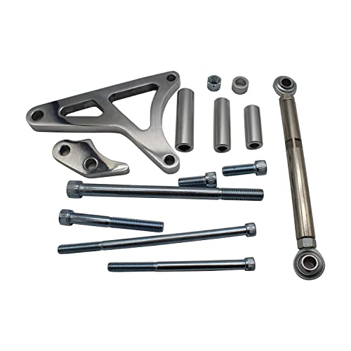 Aluminum Alternator Bracket Kit Compatible for SB Ford 289 302 Billet Polished Mounting Generator Bracket Accessories Kit