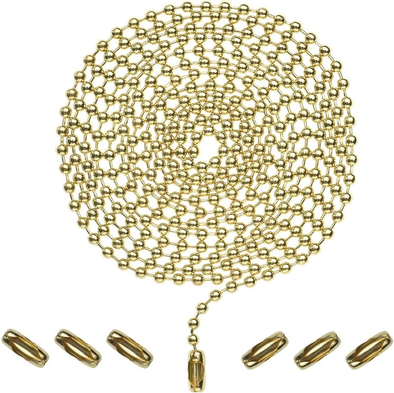 SmoTecQ Pull Chain Extension for Ceiling Fans and Light Fixture, 59-inch Long with 6 Matching Connectors (Gold) - Image 1