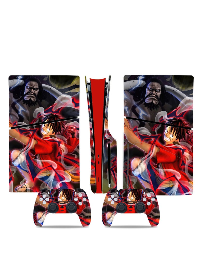 Full Body Vinyl Skin Sticker Decal Cover For PS5 Slim Console And Two Controllers (Disc Edition Disc-0529)  - Image 2
